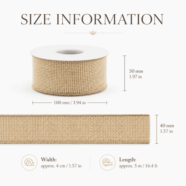 natural jute tape – 4 × 500 cm
