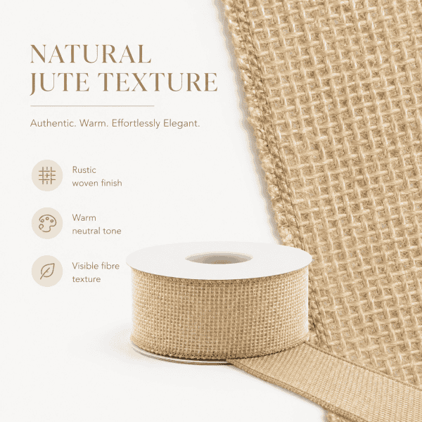 natural jute tape – 4 × 500 cm