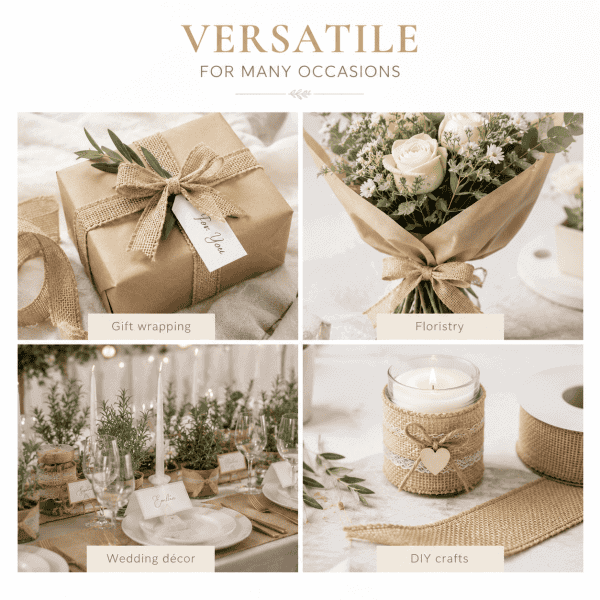 natural jute tape – 4 × 500 cm