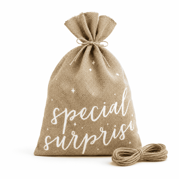 special surprise jute gift sack – rustic, reusable, and perfect for every occasion