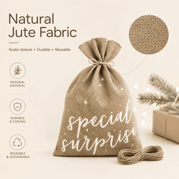 special surprise jute gift sack – rustic, reusable, and perfect for every occasion