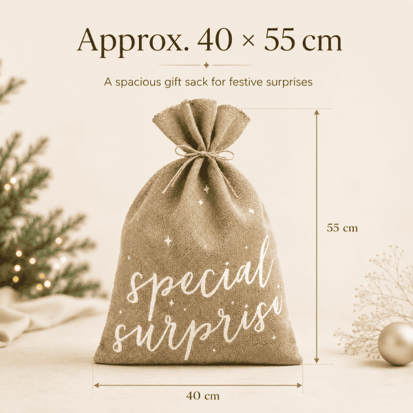 special surprise jute gift sack – rustic, reusable, and perfect for every occasion