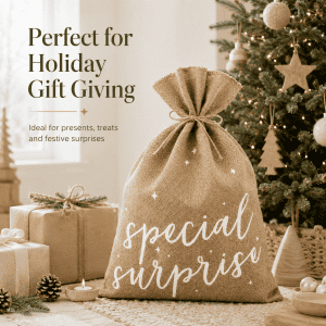 special surprise jute gift sack – rustic, reusable, and perfect for every occasion