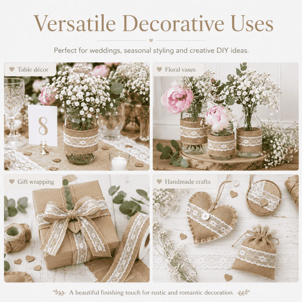 100% natural jute & rustic charm
